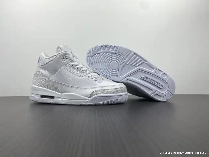 Official Maikesneakers White' Retro Jordan 3 'Triple 429487-111 Air PS 0504